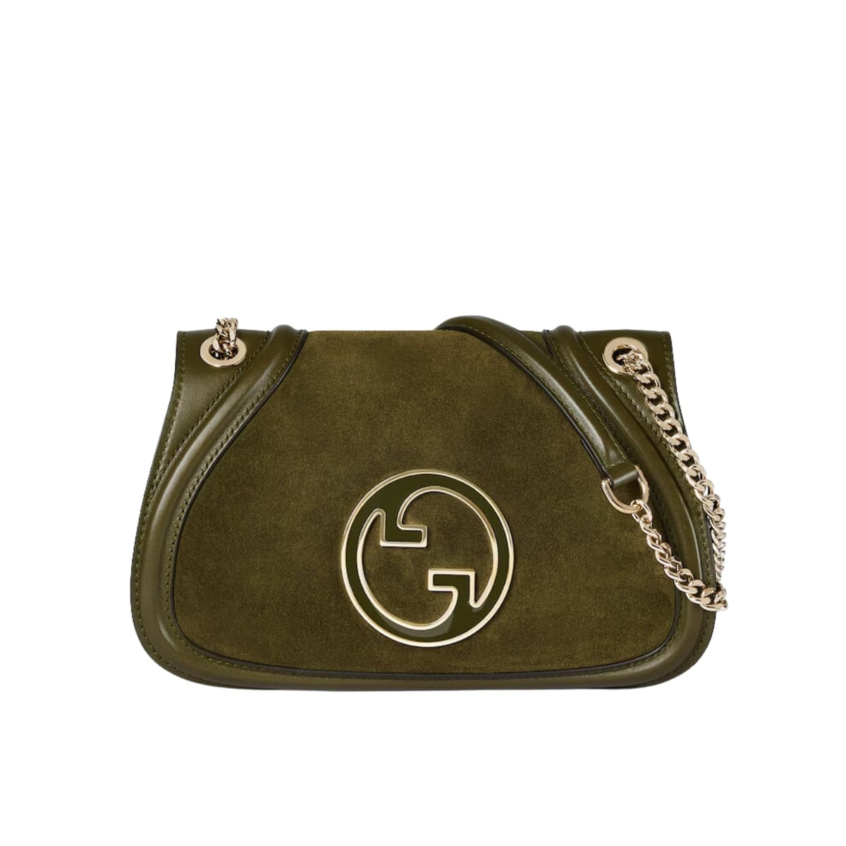 Blondie Small Suede Shoulder Bag Dark Green 26cm 815715 Caaau 3027 Blondie Bag