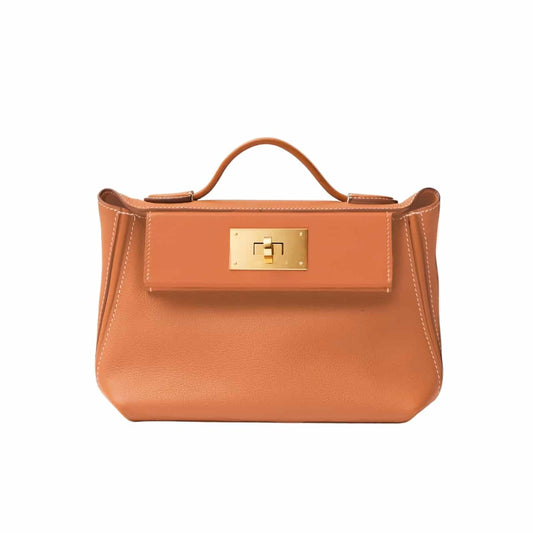 Kelly 24/24 Gold Hardware Evercolor Handbag Gold 21Cm Kelly Bag
