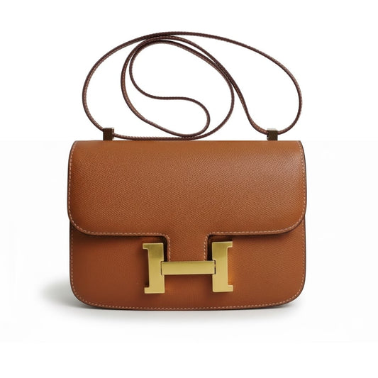Constance 24 Togo Gold Tone Hardware Crossbody Bag Brown 24cm Constance Bag