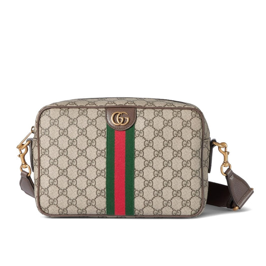 Ophidia Medium GG Monogram Canvas Crossbody Bag Beige And Brown 28Cm 834468 FAEOF 9745 OPHIDIA Bag