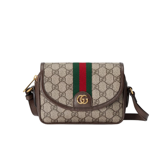 Ophidia Mini GG Supreme Canvas Shoulder Bag Beige And Brown ‎19cm 772239 Facuj 8745 OPHIDIA Bag