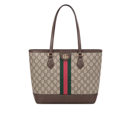Ophidia Medium GG Monogram Tote Bag Beige And Brown 31Cm 836849 FAE0J 9867 OPHIDIA Bag
