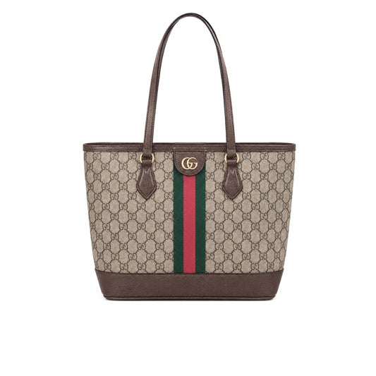 Ophidia Medium GG Monogram Tote Bag Beige And Brown 31Cm 836849 FAE0J 9867 OPHIDIA Bag