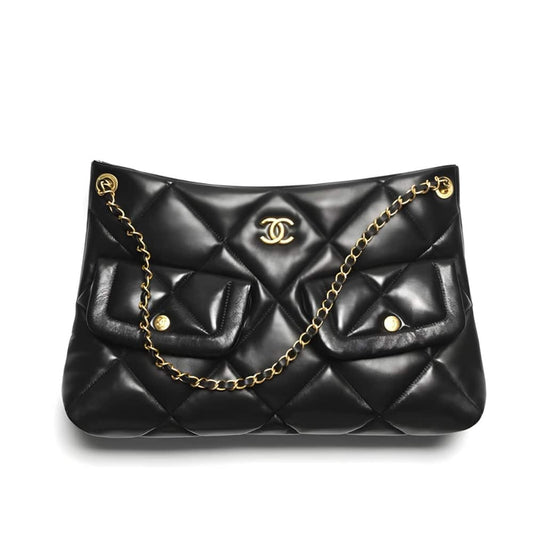 Shopping Bag Large Shiny Smooth Leather Tote Bag Black 38cm AS5740 B22139 94305 22 New Collection Bag Shopping Bag