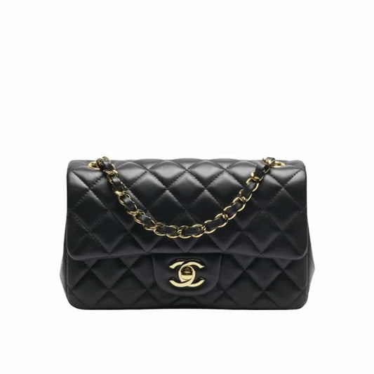 Classic Mini Grained Leather Flap Bag Black 20cm A69900 Y04059 94305 22 New Collection Bag Flap Bag