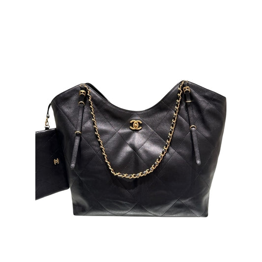 Shopping Bag Medium Shiny Smooth Leather Tote Bag Black 35cm AS5463 B20565 94305 22 New Collection Bag Shopping Bag