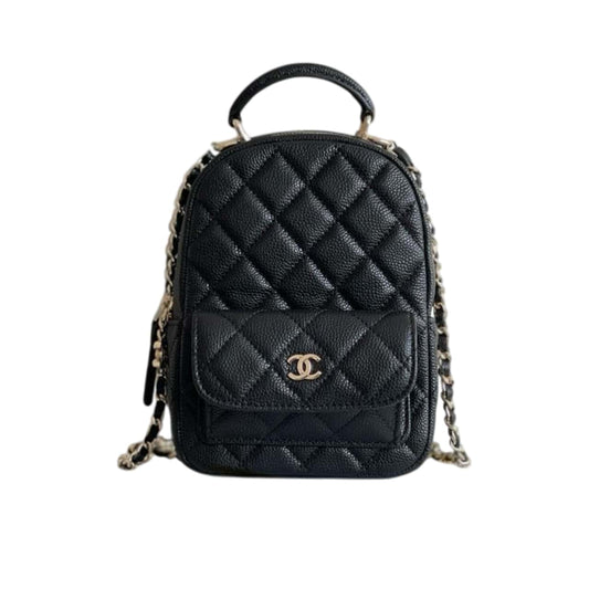 Classic Mini Grained Leather Backpacks Black 12cm AP3753 B06311 94305 Classic Bag