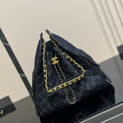 25 Medium Washed Denim Handbags Dark Blue 34cm 25 New Collection Bag