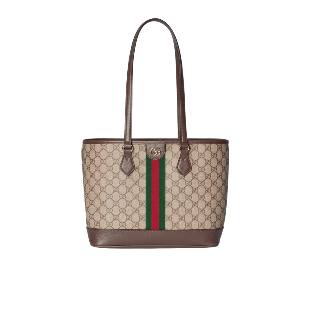 Ophidia Medium GG Monogram Canvas Tote Bag Beige And Brown 31Cm ‎836849 FAE0J 9867 OPHIDIA Bag