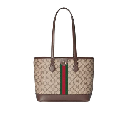 Ophidia Medium GG Monogram Canvas Tote Bag Beige And Brown 31Cm ‎836849 FAE0J 9867 OPHIDIA Bag