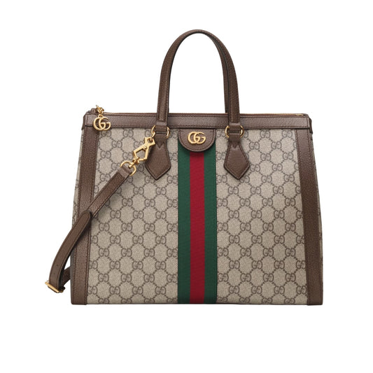 Ophidia Medium GG Supreme Canvas Tote Bag Beige Ebony 33Cm 524537 K05NB 8745 OPHIDIA Bag
