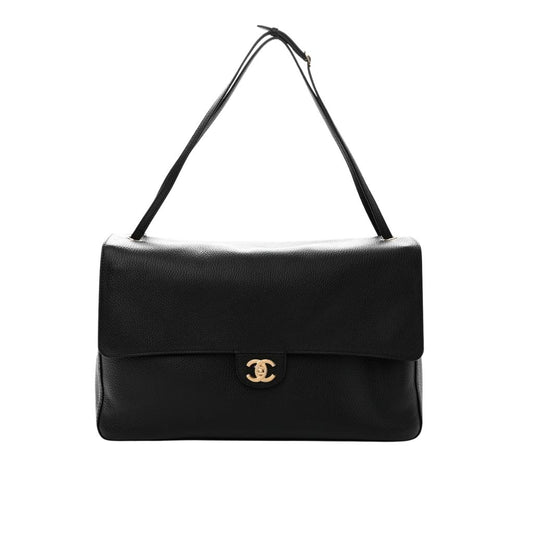 Maxi Flap Bag Gold Tone Metal Black 38 cm AS6233 B24008 U8390 22 New Collection Bag Flap Bag