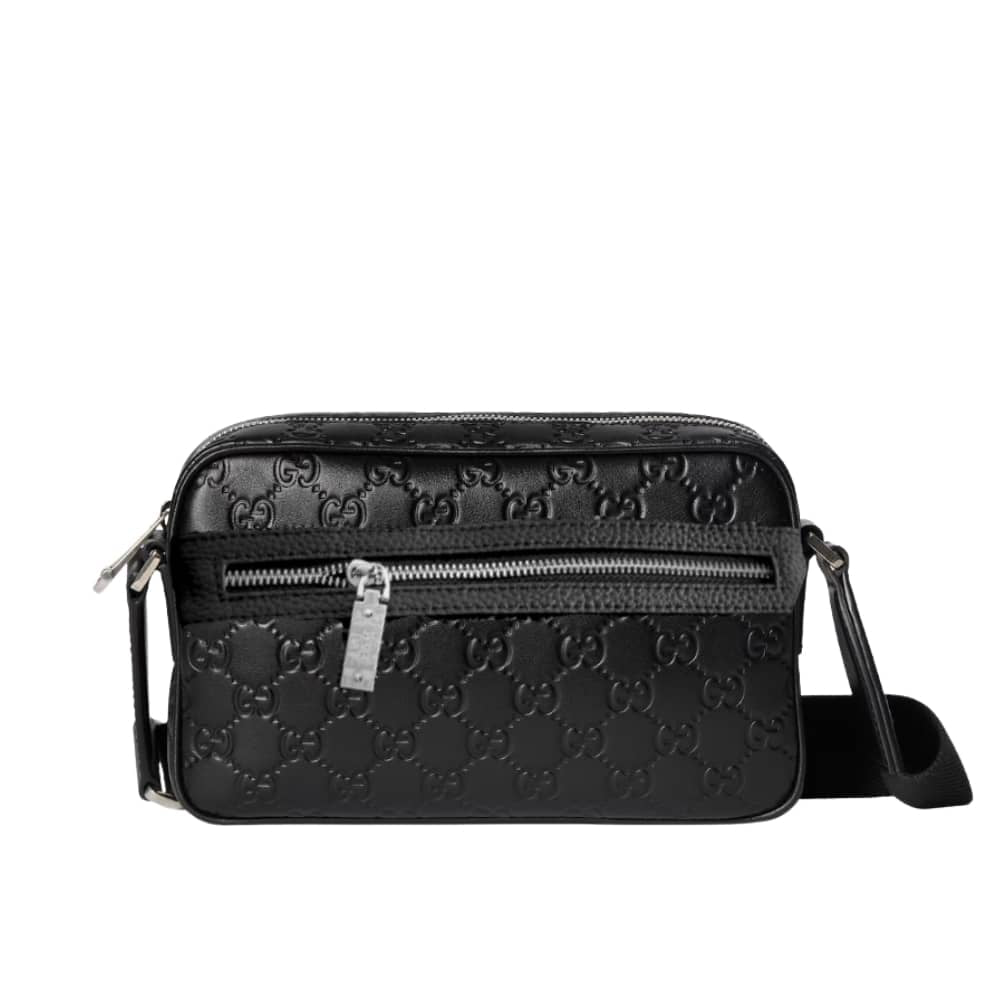 GG Emblem Small Leather Crossbody Bag Black 27Cm 850242 AAFOM 1053 Emblem Bag