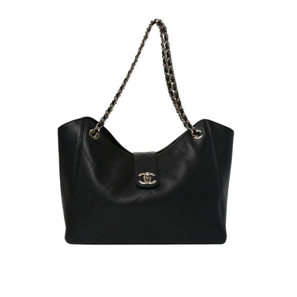 Maxi Large Grained Leather Large Shopping Bag Black 30 cm 22 New Collection Bag Shopping Bag