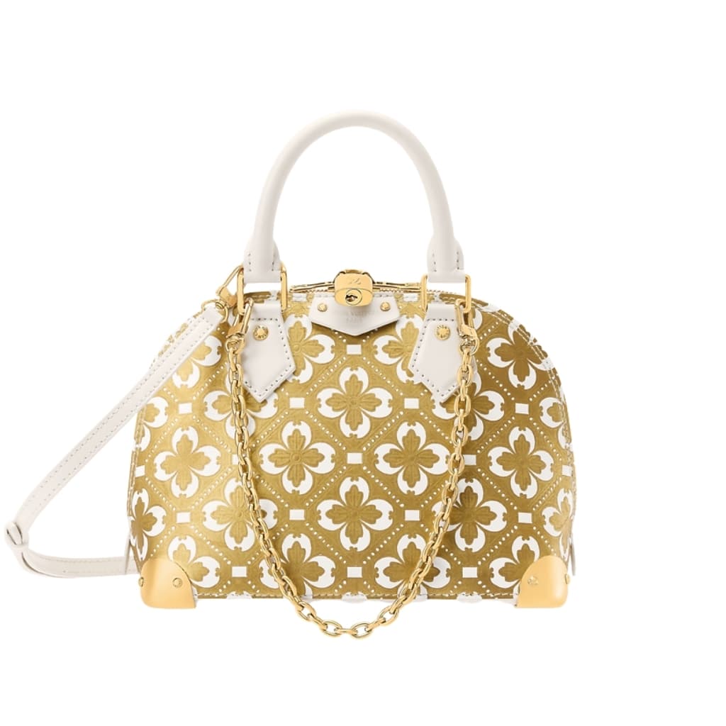 Alma Trunk BB Monogram Top Handle Bag White Gold 22cm M28032 ALMA Bag