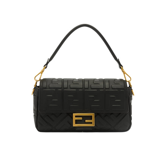 Baguette Nappa Leather With FF Motif Shoulder Bag Black 27Cm 8BR600A72VF15ZW 22 New Collection Bag Baguette Bag