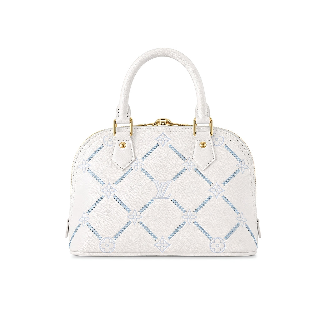 Alma BB Monogram Empreint Couturee Handbag Ivory 23cm ALMA Bag