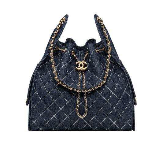 25 Medium Washed Denim Handbags Dark Blue 34cm 25 New Collection Bag