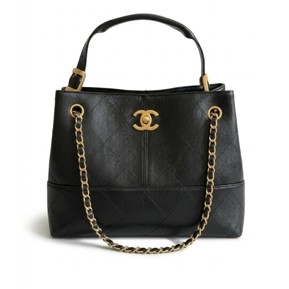 25A Large Smooth Leather Hobo Bags Black 28cm 25 New Collection Bag