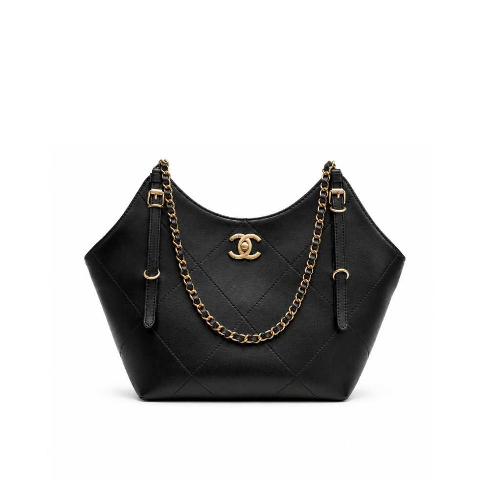 Small Shopping Bag Quilted Leather Black 21cm 22 New Collection Bag Shopping Bag