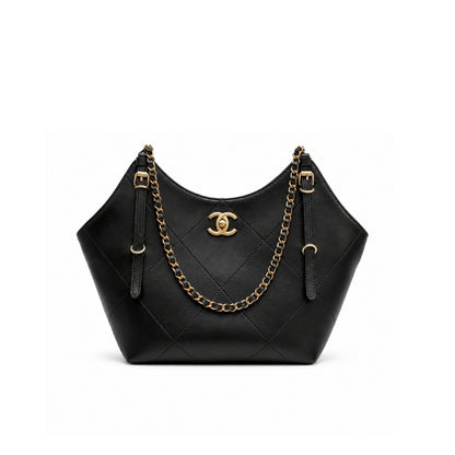 Small Shopping Bag Quilted Leather Black 21cm 22 New Collection Bag Shopping Bag