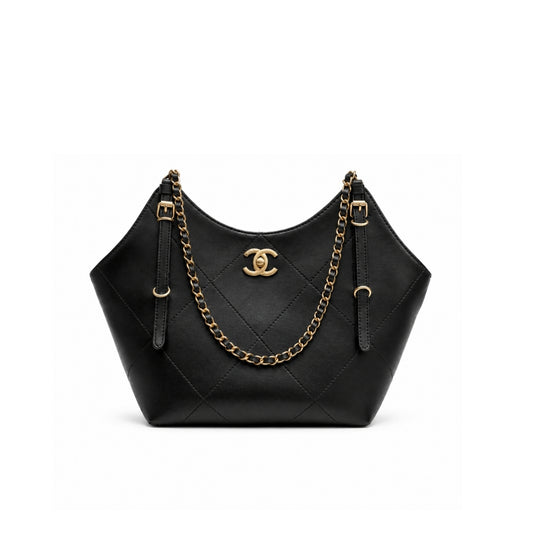 Small Shopping Bag Quilted Leather Black 21cm 22 New Collection Bag Shopping Bag