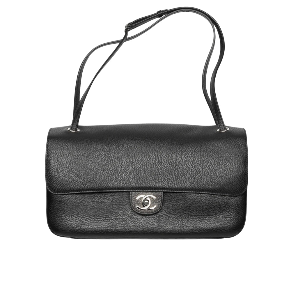 Maxi Flap Bag Grained Leather Black 31cm AS6231 B24008 94305 22 New Collection Bag Flap Bag