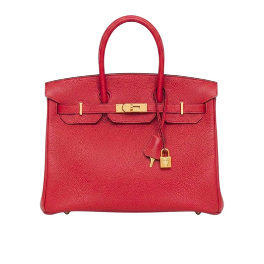 Birkin 35 Togo Leather Gold-tone Hardware Handbag Red 35Cm Birkin Bag
