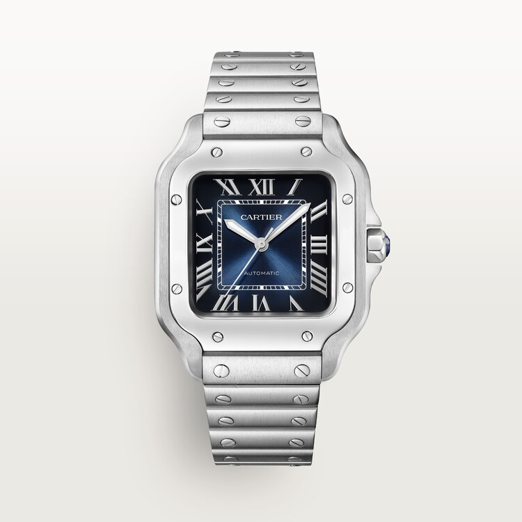 Unworn wrist watch Santos de wrist watch, Stainless Steel, 35.1mm, Ref# WSSA0063, box and papers watch