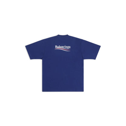 Classic round collar cotton print t-shirt