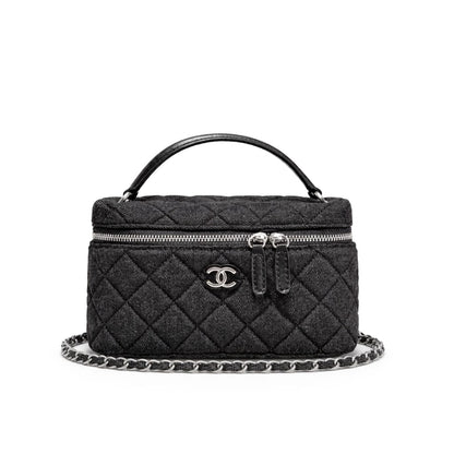 Classic Small Denim Vanity Case Black 19cm Classic Bag