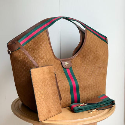 Giglio Large Suede Tote Bag Brown 60Cm 853971 Caab8 2147 Giglio Bag