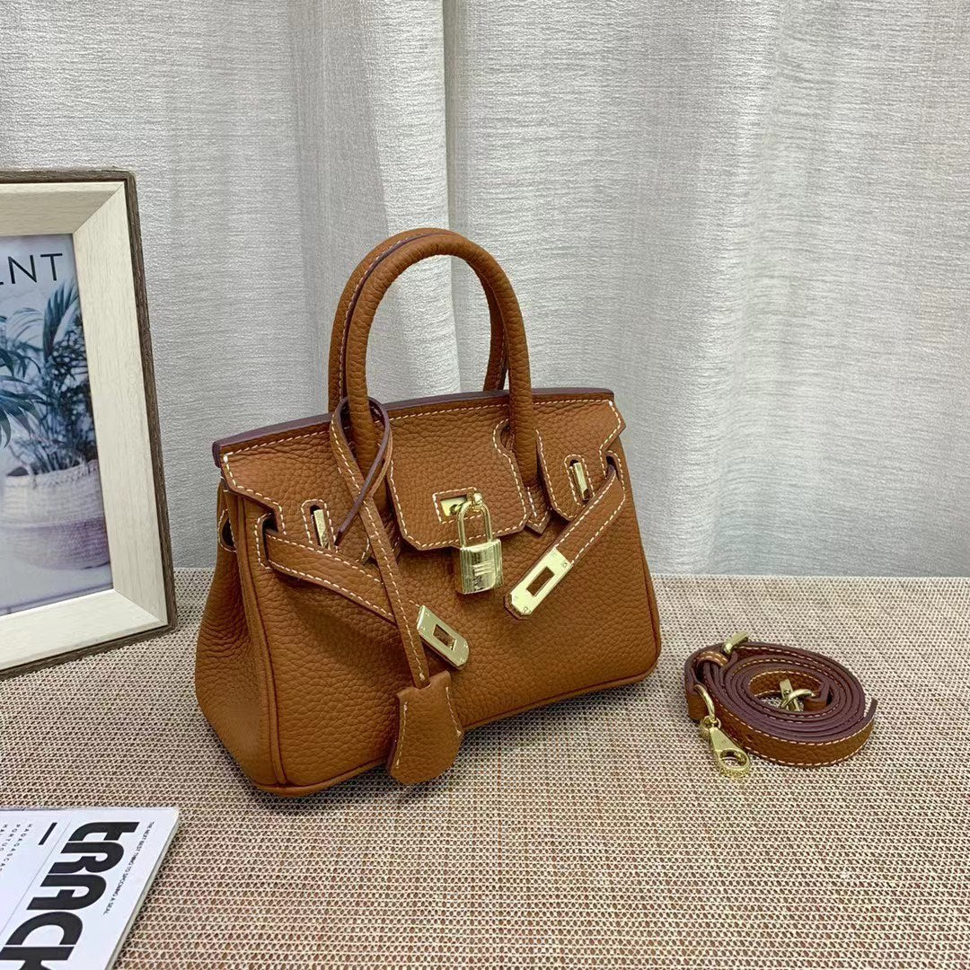 Birkin Mini Epsom Gold Hardware Handbag Brown 20Cm Birkin Bag