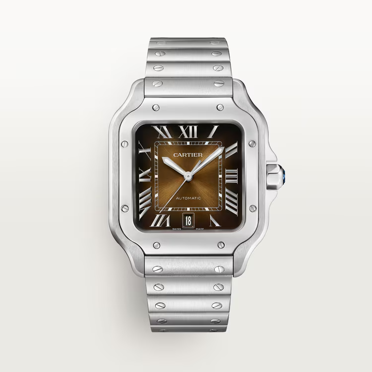 Unworn wrist watch Santos de wrist watch, Stainless Steel, 39.8mm, Ref# WSSA0064, box and papers watch