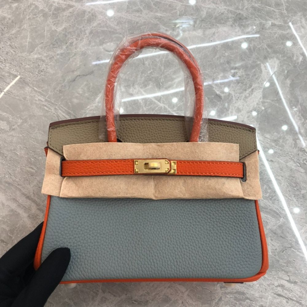 Birkin Mini Epsom Gold Hardware Handbag Multicolor 20Cm Birkin Bag