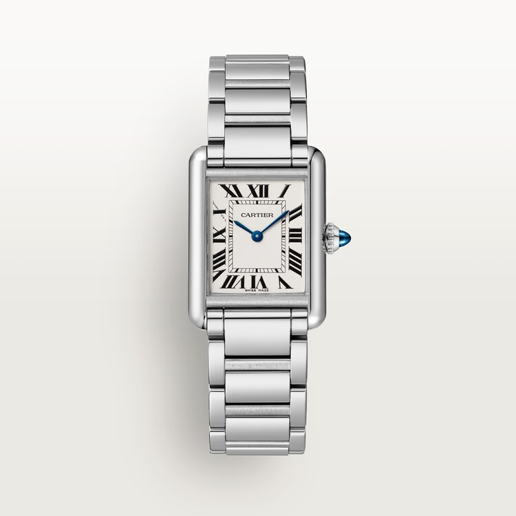 Unworn wrist watch Tank Must de wrist watch, Small Stainless Steel, 29.5mm x 22mm, Ref# WSTA0107, box and papers watch