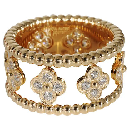 18K Celestial Perl̩e Clovers Ring