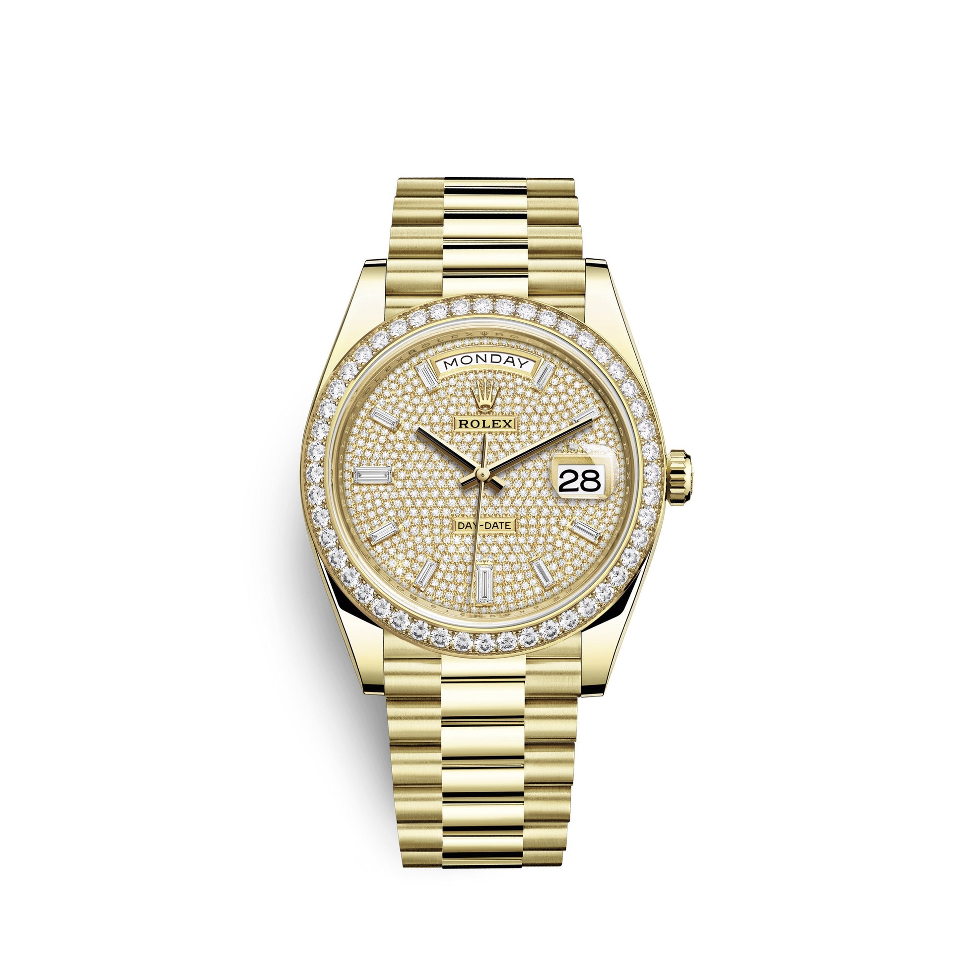 wrist watch Day-Date, 40mm, 18k Yellow Gold and Diamonds, Ref# 228348rbr-0037 watch