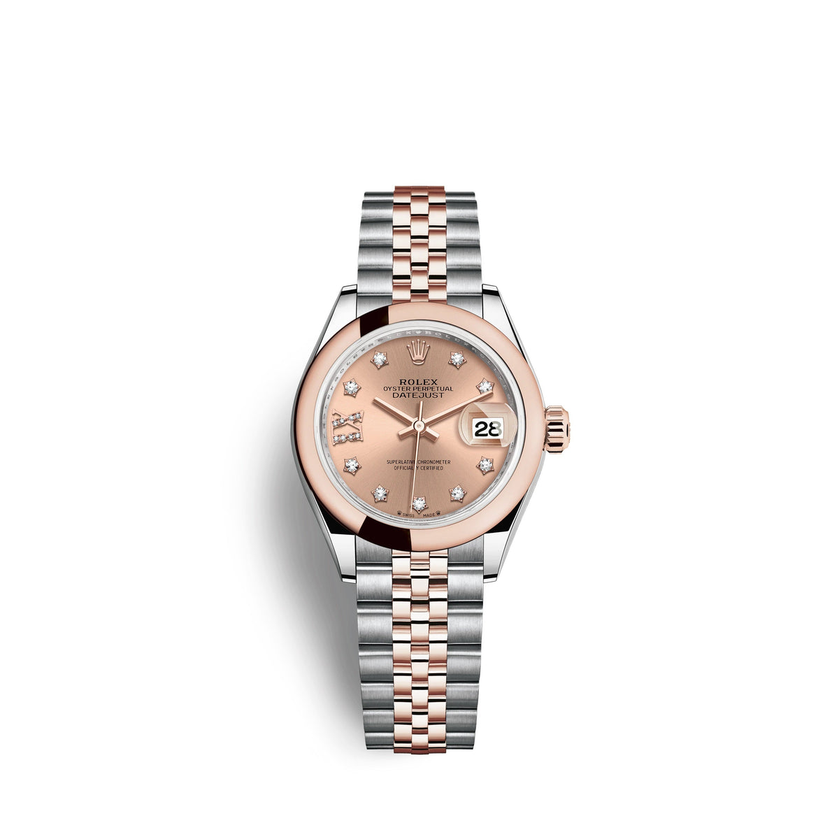 wrist watch Lady-Datejust 28, Oystersteel and 18k Everose Gold, Ref# 279161-0027 watch