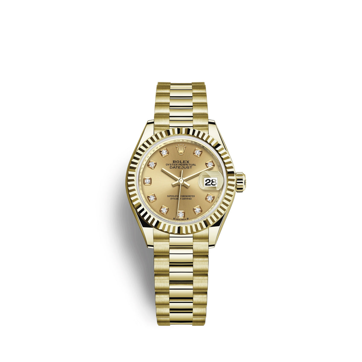 wrist watch Lady-Datejust 28, 18k Yellow Gold, Ref# 279178-0017 watch