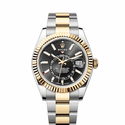 wrist watch Sky-Dweller, 42mm, Oystersteel and 18k Yellow Gold, Black, Oyster, Ref# 336933-0003 watch