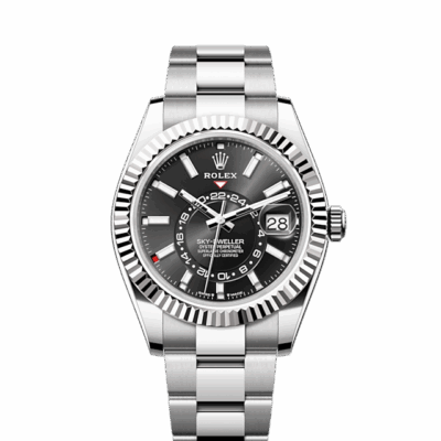 wrist watch Sky-Dweller, 42mm, Oystersteel and 18k White Gold, Black, Oyster, Ref# 336934-0007 watch