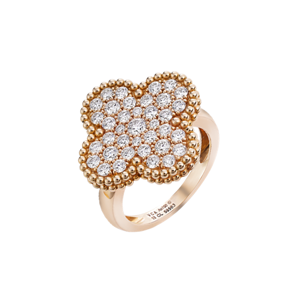 18K Celestial Magic Alhambra Diamond Ring