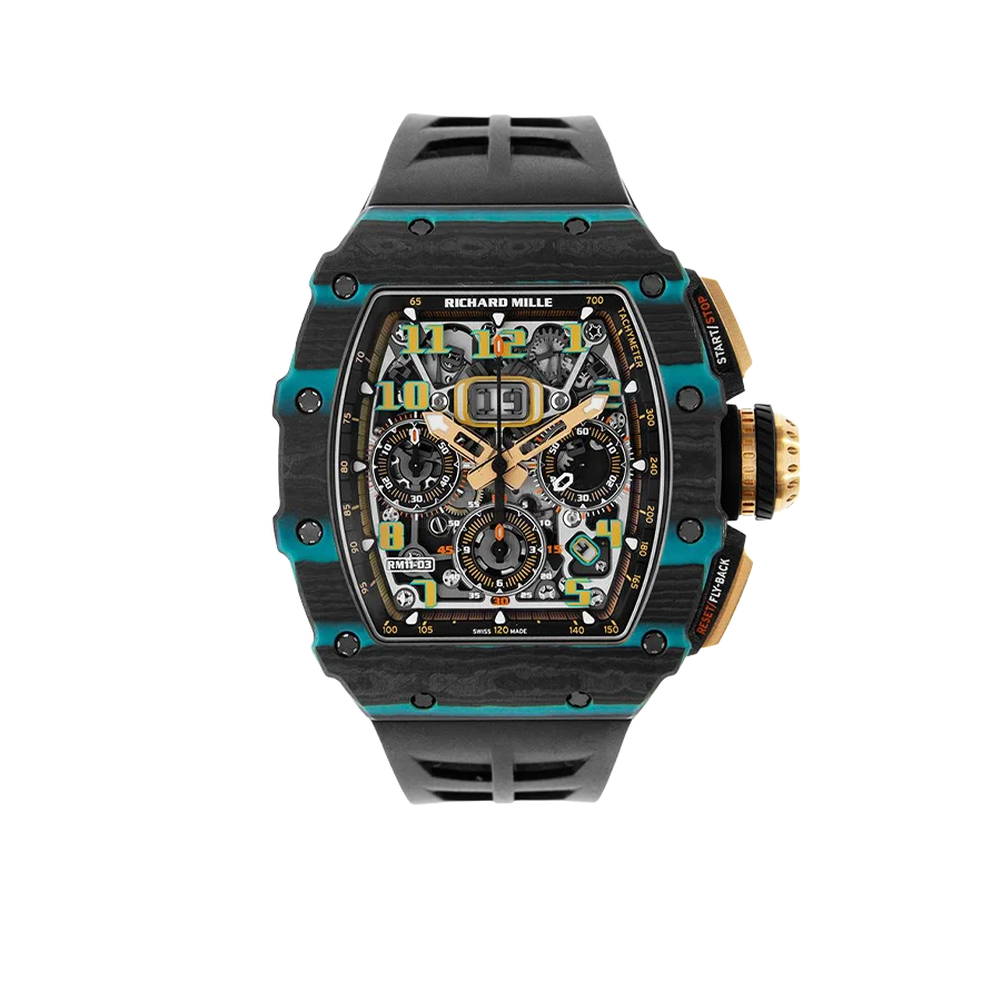 Turquoise Quartz Composite Skeleton Watch – 50 mm product image
