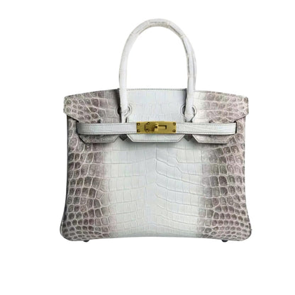Birkin 30 Niloticus Himalaya Gold Hardware Handbag Blanc 30Cm Birkin Bag
