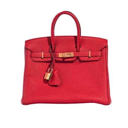 Birkin Epsom Gold Hardware Handbag Red 25Cm Birkin Bag