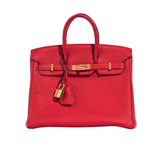 Birkin Epsom Gold Hardware Handbag Red 25Cm Birkin Bag