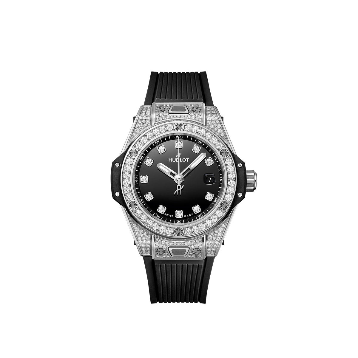 Luxury Watch Big Bang ONE CLICK STEEL PAVÉ watch