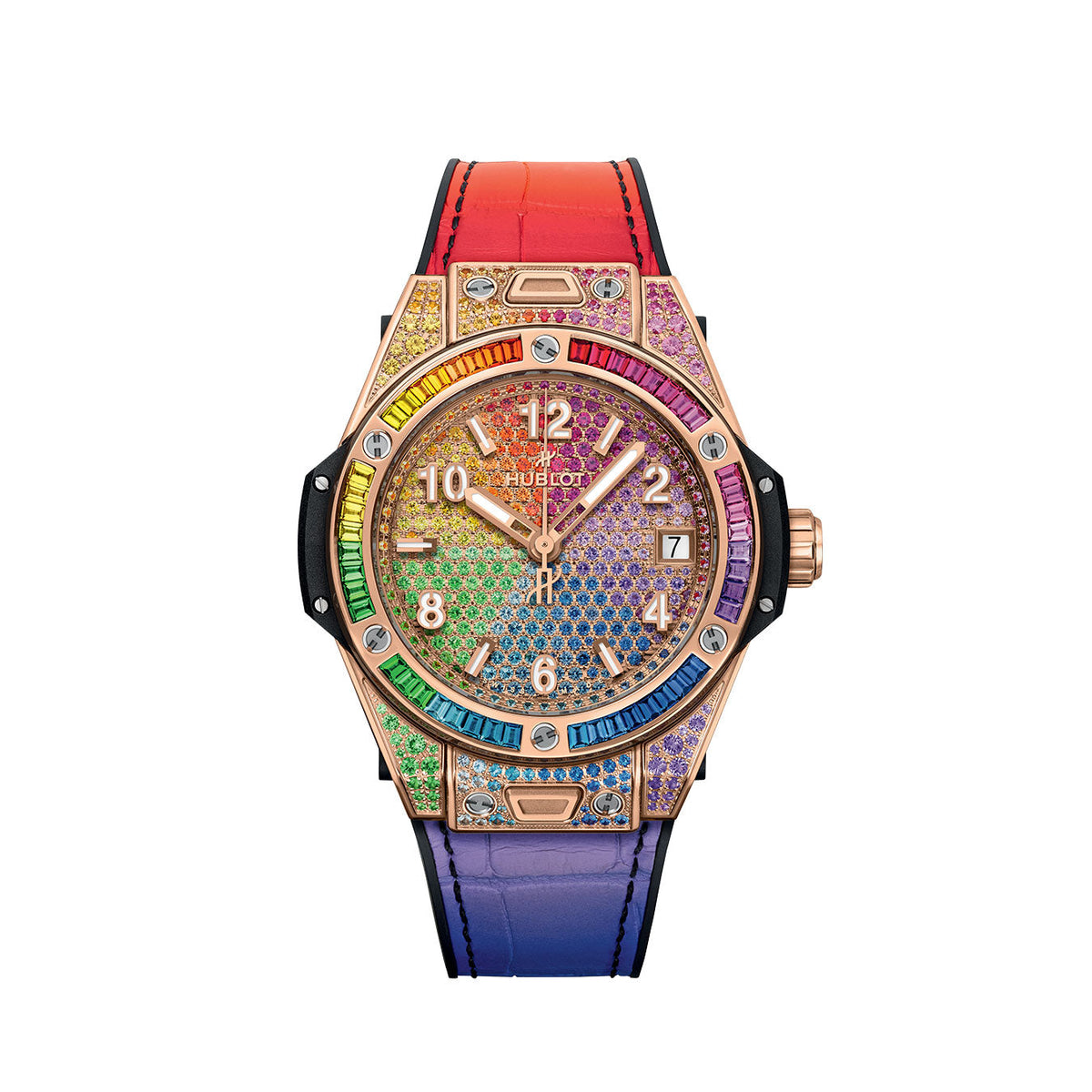 Luxury Watch Big Bang ONE CLICK RAINBOW KING GOLD watch